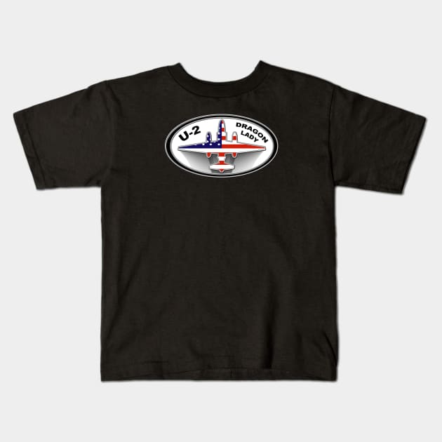 U-2 Spy Plane Kids T-Shirt by DrewskiDesignz